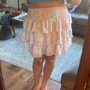 HYFVE Pastel Floral Mini Skirt